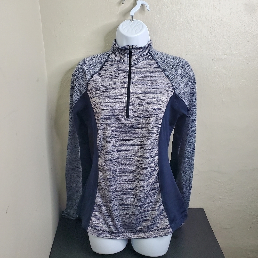 TekpGear Mock Neck Half Zip Woman's Jacket Size Small Lightweight Blue